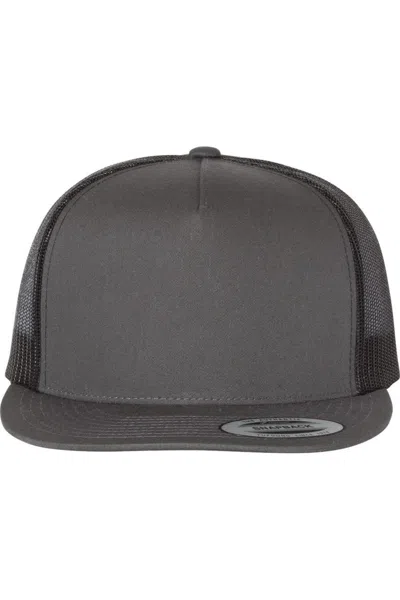 Yp Classics Flat Bill Trucker Cap In Grey