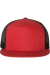 Yp Classics Flat Bill Trucker Cap In Red