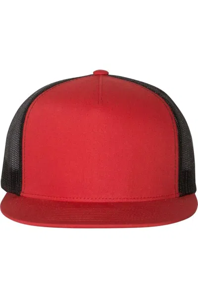 Yp Classics Flat Bill Trucker Cap In Red