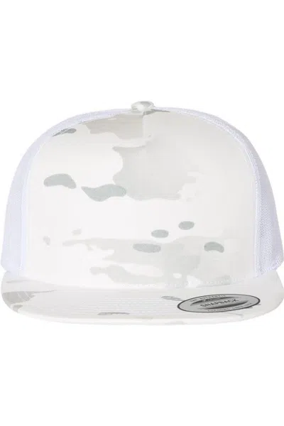 Yp Classics Flat Bill Trucker Cap In White