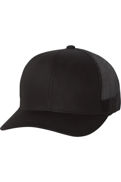 Yp Classics Six-panel Retro Trucker Cap In Black