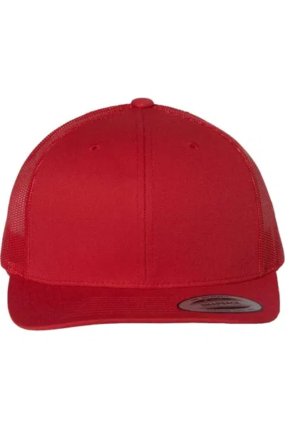 Yp Classics Six-panel Retro Trucker Cap In Red