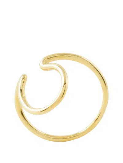 Yparis Double Doré Lou G Wave Ear Cuff In Red