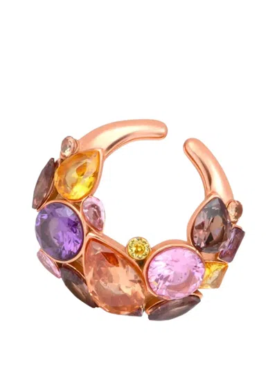 Yparis Orion G Multicolour Metals Ear Cuff In White