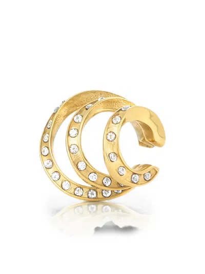Yparis Ridley Star Cubic Zirconia Ear Cuff In Gold