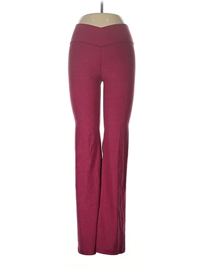 Pre-owned Ypb Active Pants In Burgundy