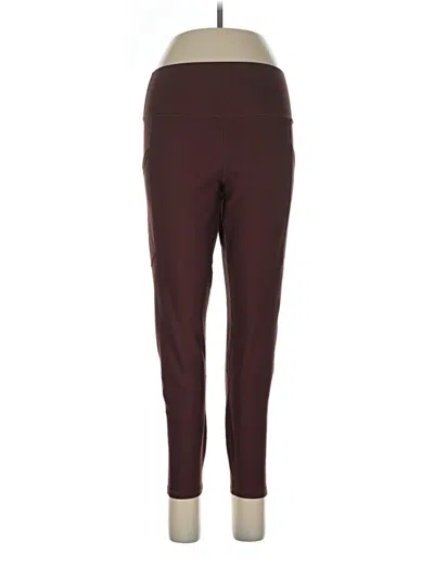 Pre-owned Ypb Active Pants In Burgundy