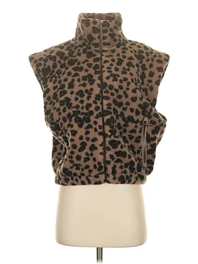 Pre-owned Ypb Faux Fur Vest In Brown