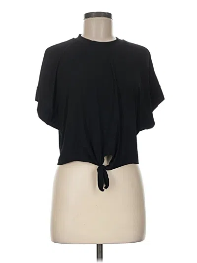 Pre-owned Ypb Short Sleeve Top Black Keyhole Neckline Tops