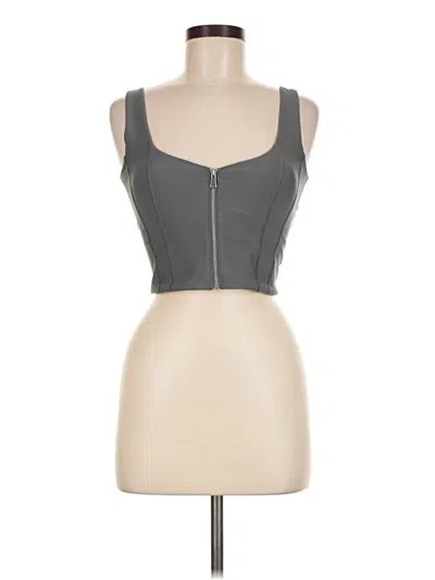 Pre-owned Ypb Sleeveless Top Gray Sweetheart Neckline Tops