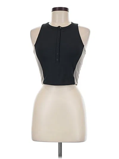 Pre-owned Ypb Tank Top Black Halter Neckline Tops