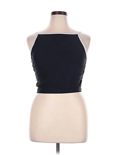 Pre-owned Ypb Tank Top Black Halter Neckline Tops