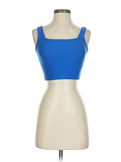 Pre-owned Ypb Tank Top Blue Strapless Neckline Tops