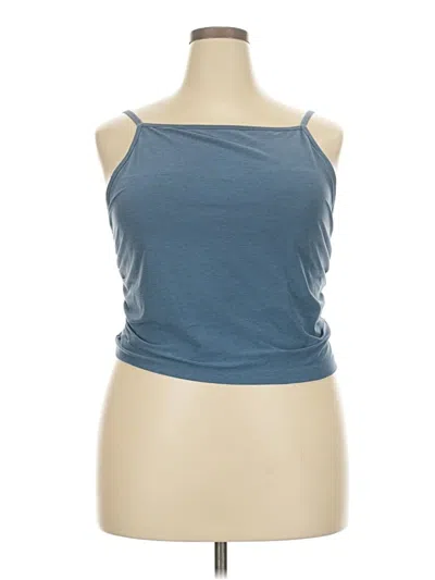Pre-owned Ypb Tank Top Blue Strapless Neckline Tops