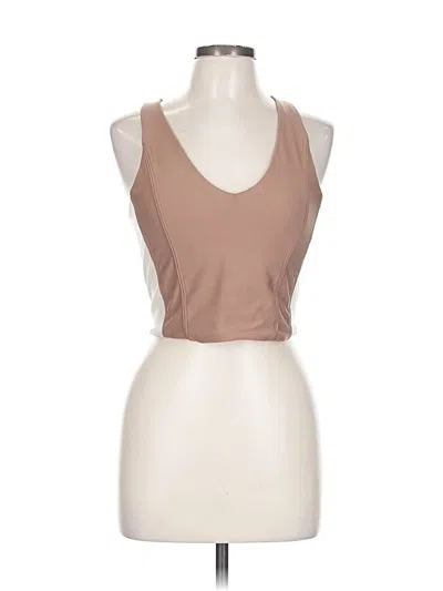 Pre-owned Ypb Tank Top Brown Halter Neckline Tops