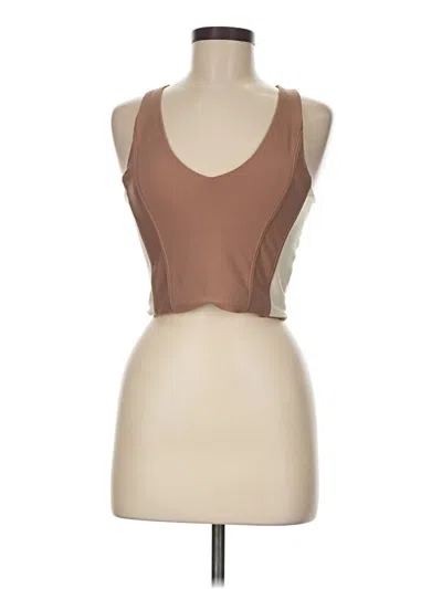 Pre-owned Ypb Tank Top Brown Halter Neckline Tops