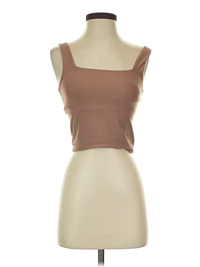 Pre-owned Ypb Tank Top Brown Strapless Neckline Tops