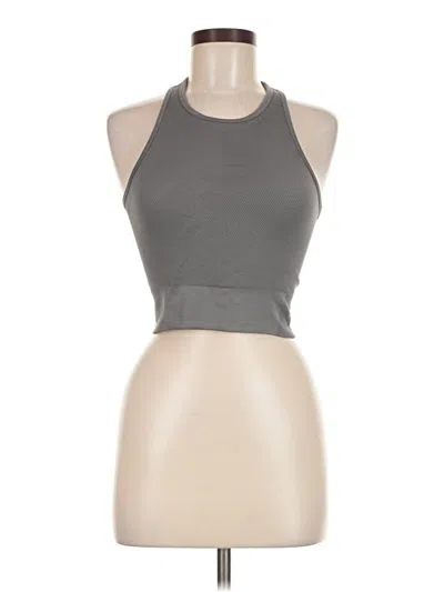 Pre-owned Ypb Tank Top Gray Halter Neckline Tops
