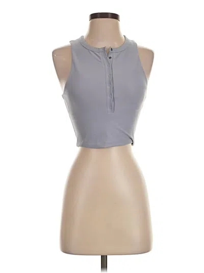 Pre-owned Ypb Tank Top Gray Halter Neckline Tops