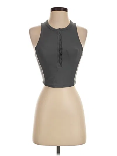 Pre-owned Ypb Tank Top Gray Halter Neckline Tops