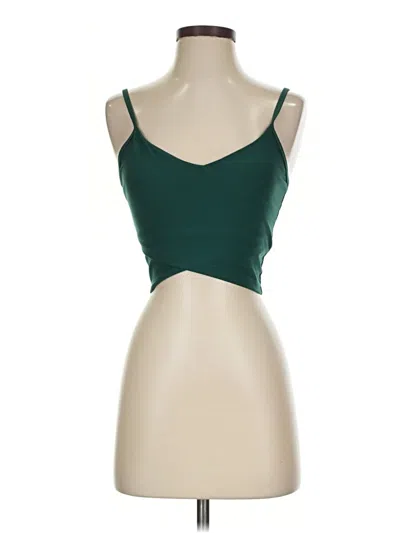 Pre-owned Ypb Tank Top Green Strapless Neckline Tops