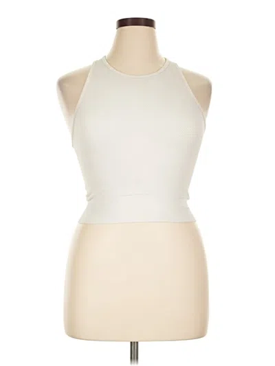 Pre-owned Ypb Tank Top Ivory Halter Neckline Tops