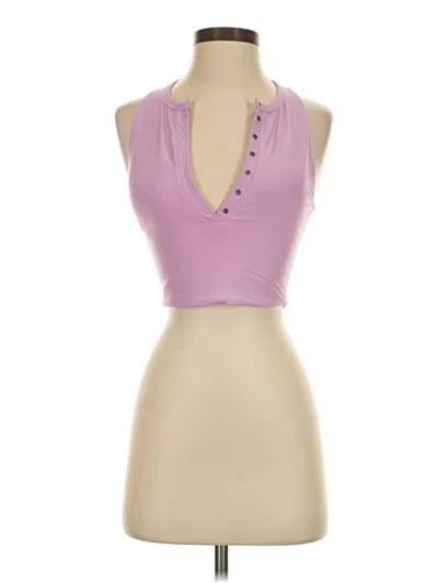 Pre-owned Ypb Tank Top Purple Halter Neckline Tops