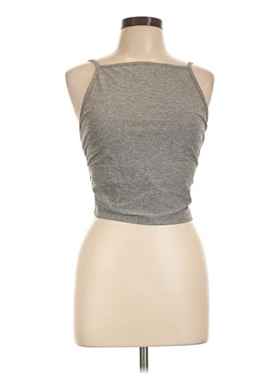 Pre-owned Ypb Tank Top Silver Strapless Neckline Tops
