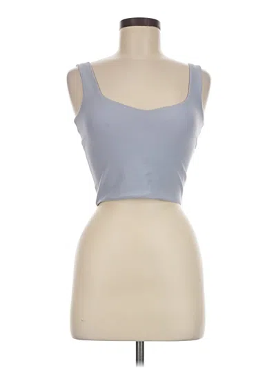 Pre-owned Ypb Tank Top Silver Strapless Neckline Tops