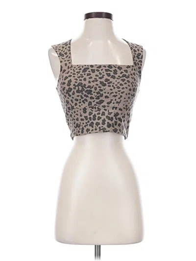 Pre-owned Ypb Tank Top Tan Strapless Neckline Tops