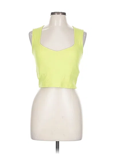Pre-owned Ypb Tank Top Yellow Halter Neckline Tops