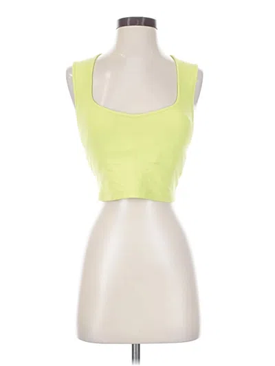 Pre-owned Ypb Tank Top Yellow Halter Neckline Tops