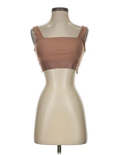Pre-owned Ypb Tube Top Brown Strapless Neckline Tops