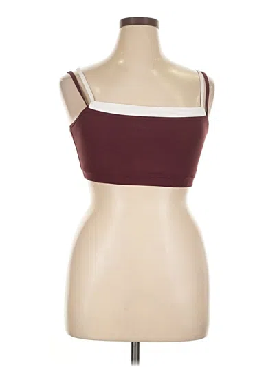 Pre-owned Ypb Tube Top Burgundy Strapless Neckline Tops