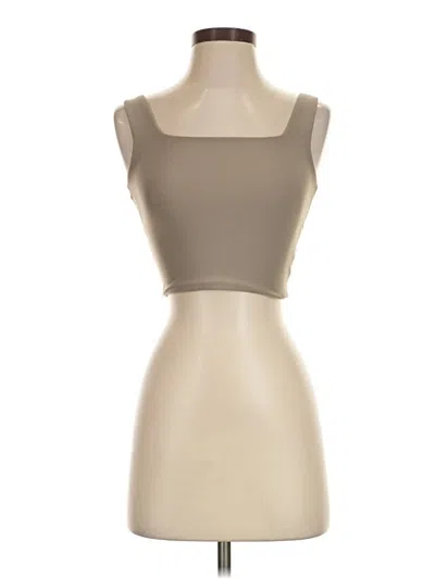 Pre-owned Ypb Tube Top Tan Strapless Neckline Tops