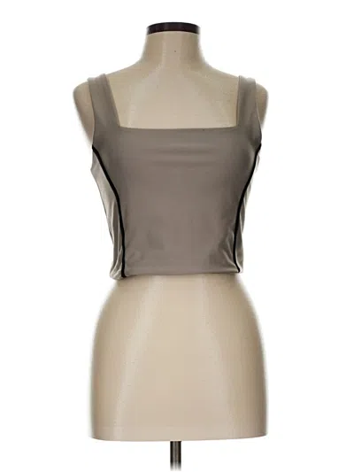 Pre-owned Ypb Tube Top Tan Strapless Neckline Tops In Brown
