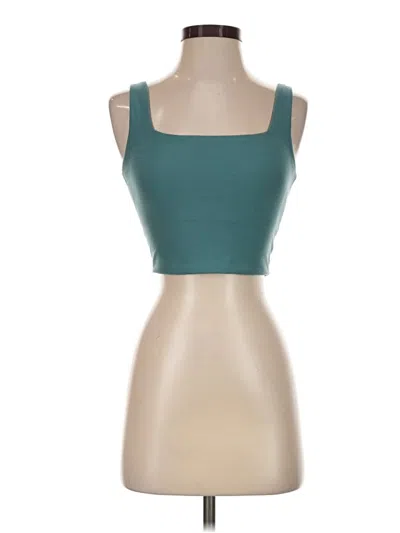 Pre-owned Ypb Tube Top Teal Strapless Neckline Tops