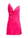 Y/project Y Project Satin Slip Dress In Fuchsia