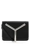 Y/project Angular V-clasp Leather Crossbody Bag In Black