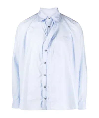 Y/project Asymmetric Cotton-blend Shirt In Multi
