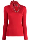 Y/project Asymmetric Ribbed Jumper In Red