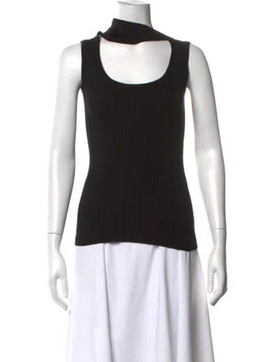 Pre-owned Y/project Asymmetrical Sleeveless Top In Black