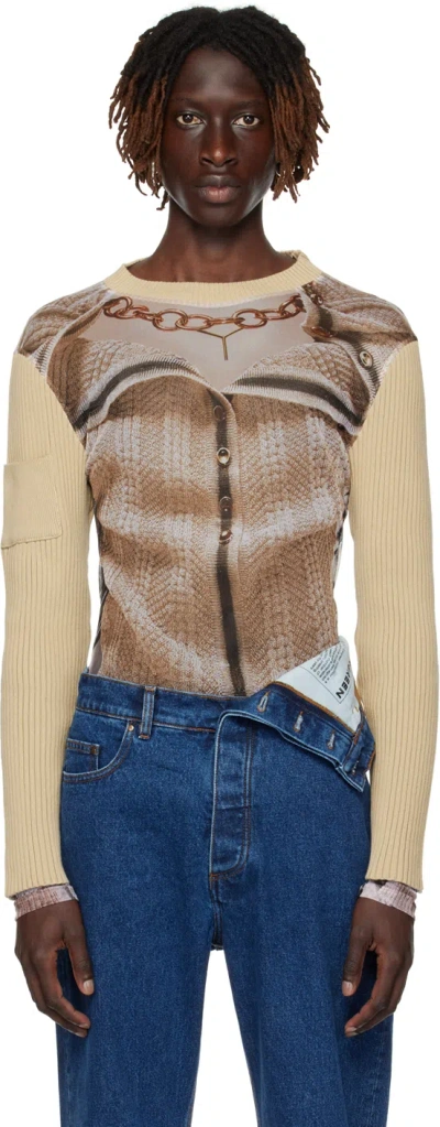 Y/project Beige Jean Paul Gaultier Edition Long Sleeve T-shirt