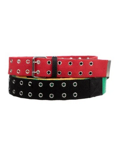 Pre-owned Y/project Belt Kit In Black/red