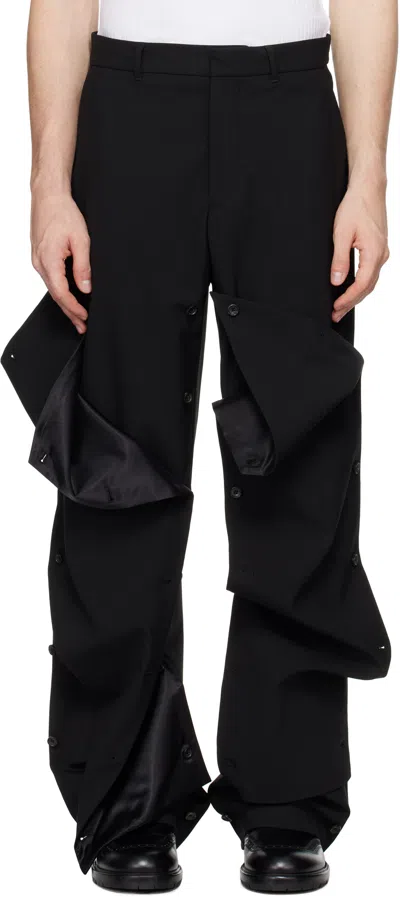 Y/project Black Button Panel Trousers