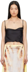 Y/project Cowl Neck Hook And Eye Top With Adjustable Straps For Women In Black