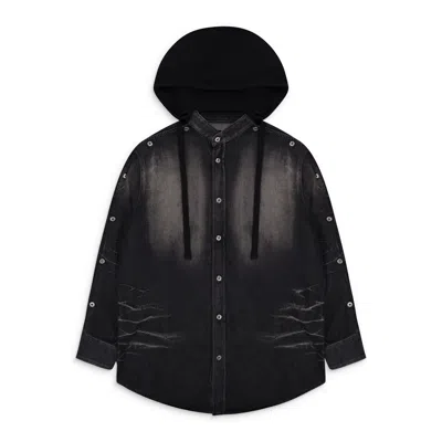 Y/project Black Insert Hood Denim Jacket