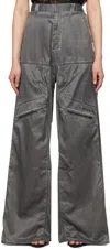 Y/project Pop-up Wide-leg Trousers In Washed Black