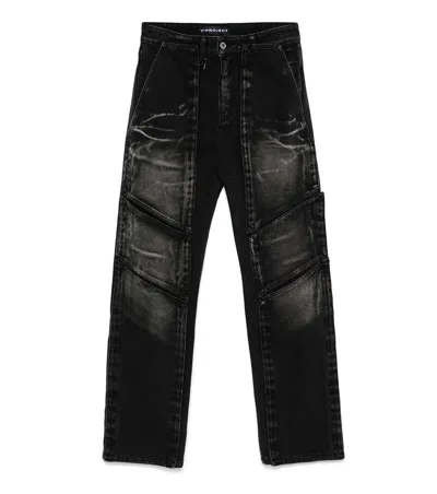 Y/project Black Straight High Rise Jeans