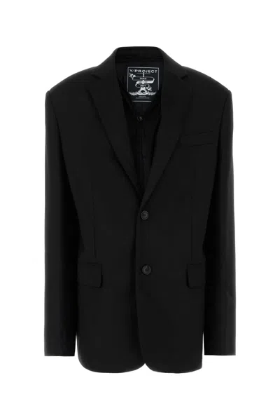 Y/project Black Stretch Jersey Oversize Blazer